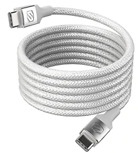 Câble tressé de recharge magnétique 60 watts USB-C à USB-C Strikeline CCBM6WT-SP Scosche 1,8 m, blanc (FRENCH) GOI F&B - Item Short Description