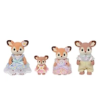 Famille de cerfs Calico Critters, ensemble de 4 figurines de collection.