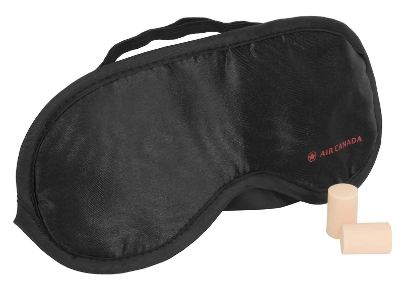 Air Canada Cushioned Satin Sleep Masks with Earplugs, Eyeshades with Earplugs
