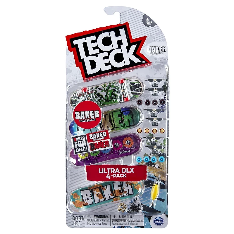 Tech Deck, Ultra DLX 4-Pack Fingerboards (Styles Vary)