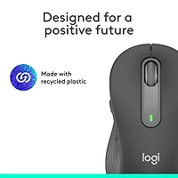 Logitech Signature M650 L Full Size Wireless Mouse - For Large Sized Hands, 2-Year Battery, Silent Clicks, Customizable Side Buttons, Bluetooth, Graphite