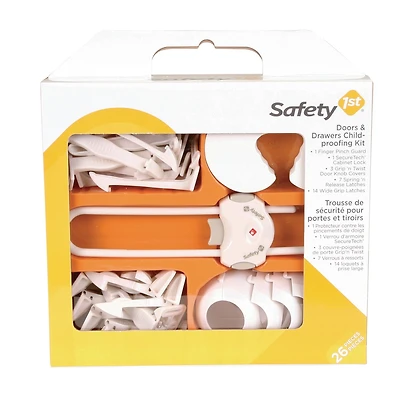Trousse de verrous de sécurité pour portes et tiroirs Safety 1st à l'épreuve des enfants