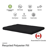 Matelas de Futon Caddie en Polyester Haute Densité Thermolié de 6 po, Double