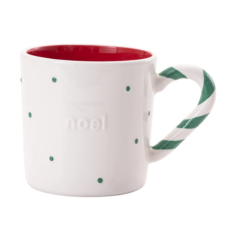 Holiday Time Embossed Ceramic Mug, 15 oz, 1 Piece, Mug, Ceramic