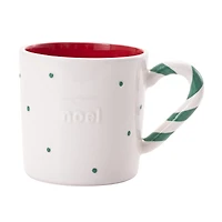 Holiday Time Embossed Ceramic Mug, 15 oz, 1 Piece, Mug, Ceramic