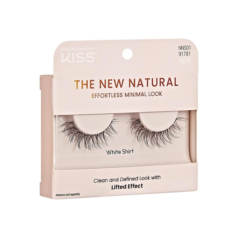 KISS The New Natural, White Shirt, Single Pack, 1 Pair.
