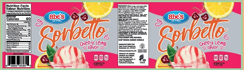 Abe's Sorbetto Cherry Lemon PY 2lt