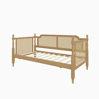 Lit de repos Homy Casa en rotin avec lit gigogne pour chambres et suites d'amis