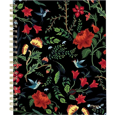 Mead Dark Floral Large Weekly/Monthly Clear Poly Planner, Planner