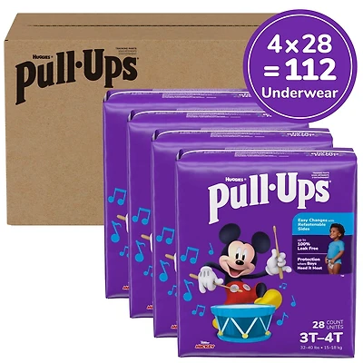Pull-Ups Boys' Potty Training Pants, 2T-6T (38-50+ lbs), 80-125 Count (Select for More)
