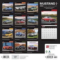BrownTrout Mustang OFFICIAL 2024 12x24 Inch Square Wall Calendar, 9781975466695
