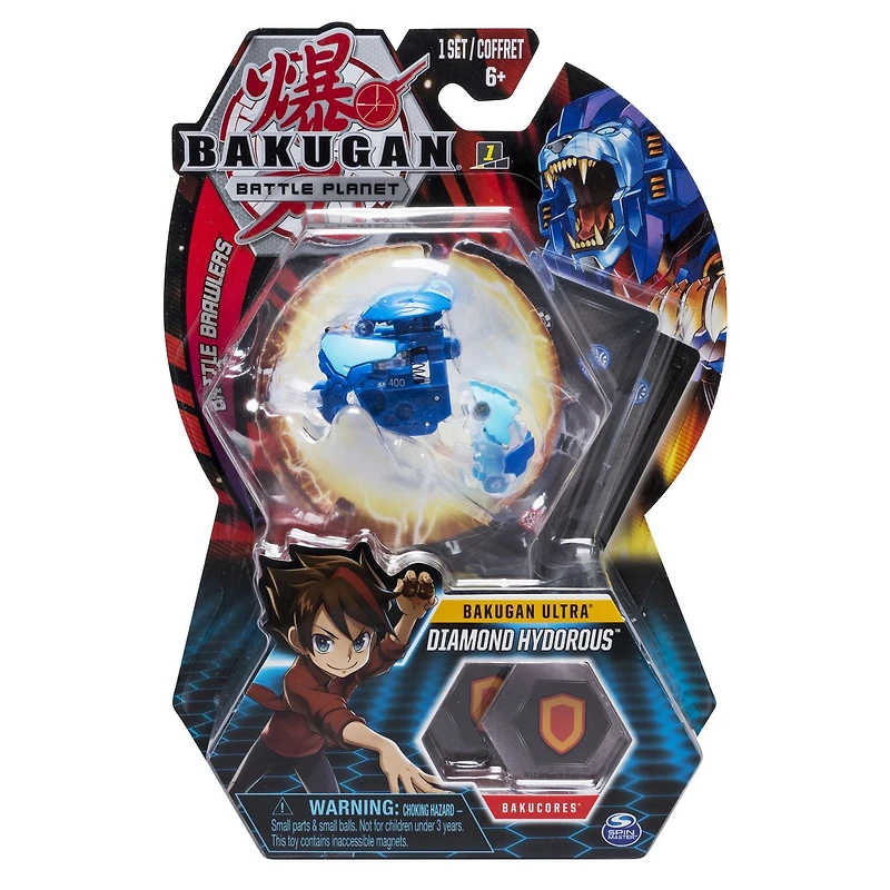 Bakugan Ultra, Diamond Hydorous, 3-inch Tall Collectible Transforming Creature, for Ages 6 and Up