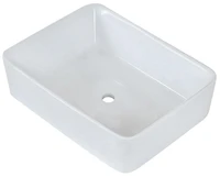 American Imaginations AI-33789 18,75 pouces Au-dessus du navire blanc de compteur de W pour le perçage de bâti de plate-forme de bâti de plate-forme