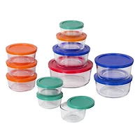 Pyrex Ensemble de stockage simple, 24 pièces