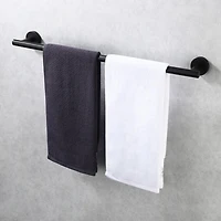 Avanities 18 po Porte-serviettes rond en acier inoxydable W en couleur noire AI-34588