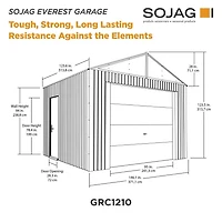 Everest Garage 12 x 10 ft. in Charcoal