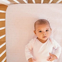 Jersey Fitted Crib Sheet, Pink Dots