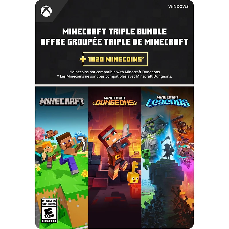 Minecraft Triple Bundle – Windows (Digital Code)