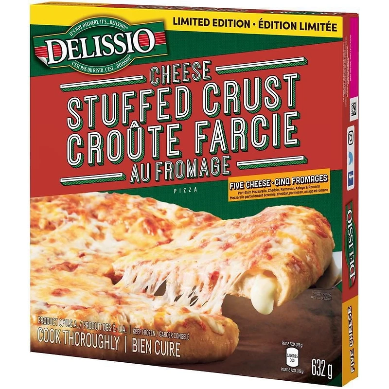 DELISSIO® Cheese Stuffed Crust Five Cheese Pizza 632g