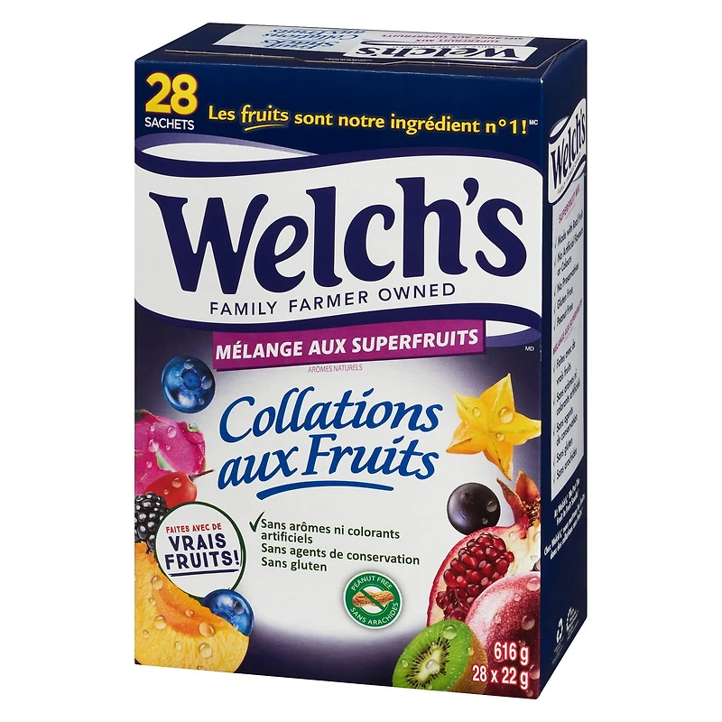 Welch's® Collations aux Fruits Superfruits 28 Sachets