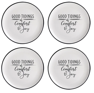 Holiday Time 7" Appetizer Plate, 4-Piece