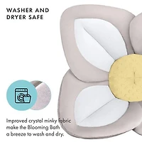 Blooming Bath Lotus Baby Bath Seat - Premium Baby Bathtub, Fits Most Sinks - Newborn to 6 Months - Baby Essentials - Baby Gifts - 33" - Yellow/White/Brown