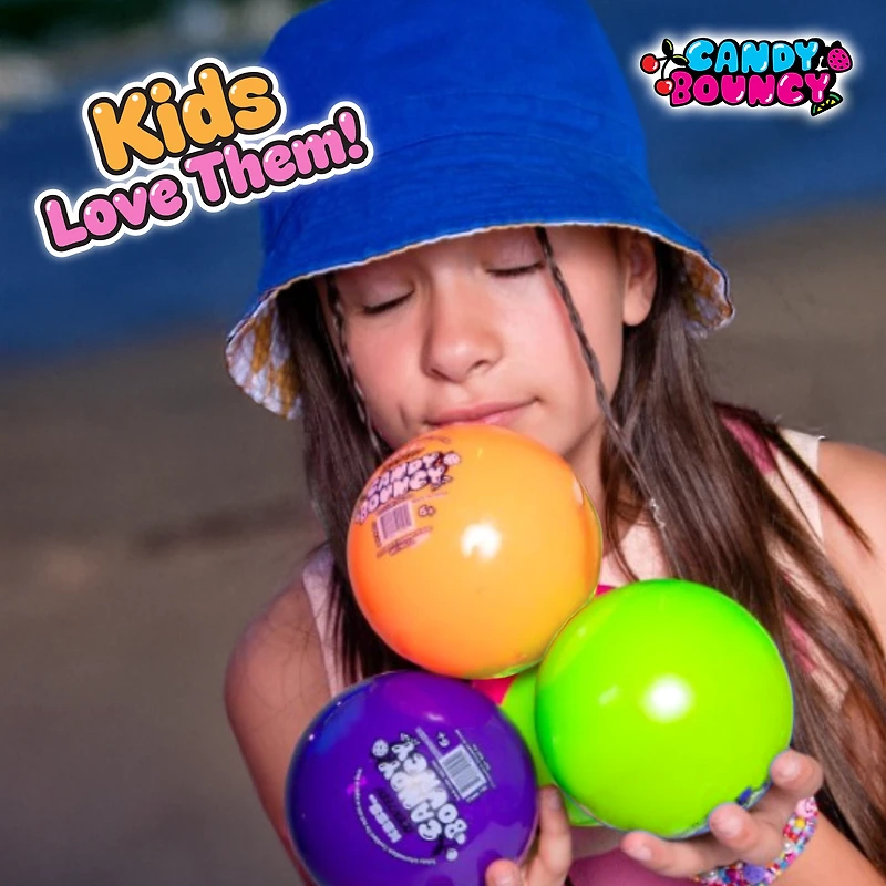 *Balle de jeu rebondissante parfumée aux fruits Candy de KessCo – 1 pièce – Les couleurs peuvent varier