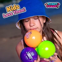 *Balle de jeu rebondissante parfumée aux fruits Candy de KessCo – 1 pièce – Les couleurs peuvent varier