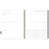 Grand Agenda Hebdomadaire/Mensuel 2024 Mead, Papillon, Noir Et Blanc