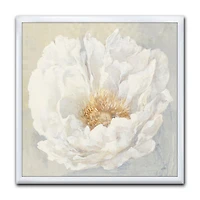Designart Pivoine blanche sereine Art mural encadré