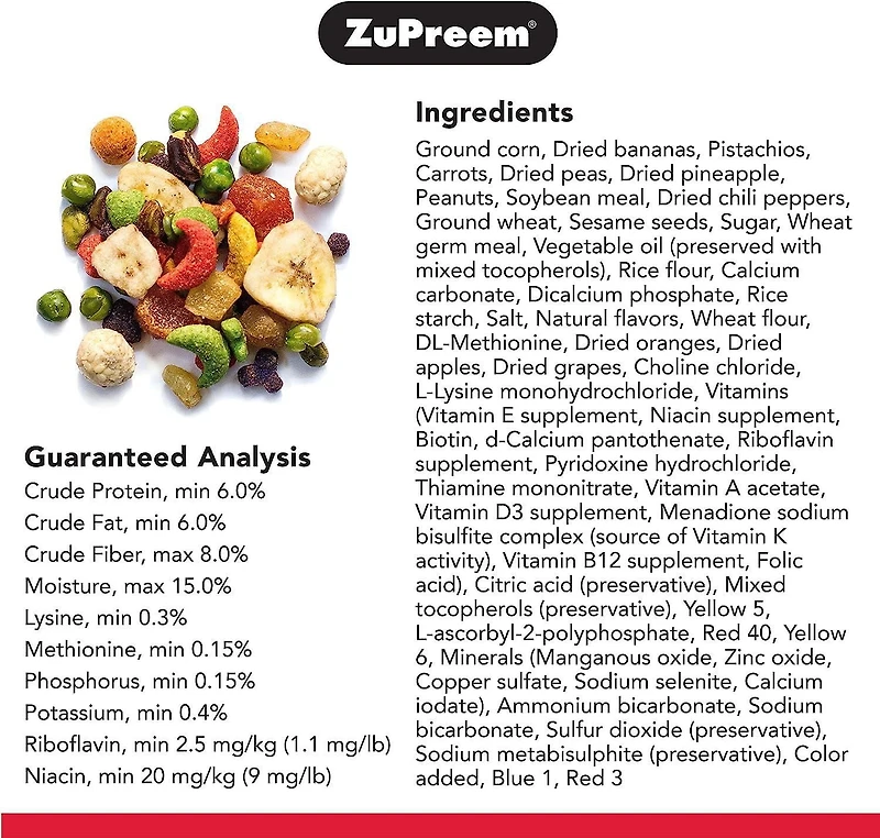 Zupreem Pure Fun Bird Food For Large Birds