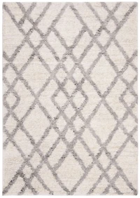 SAFAVIEH Berber Alease Geometric Plush Shag Area Rug