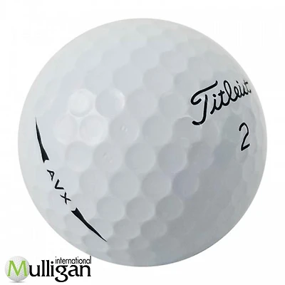 Mulligan - 12 balles de golf récupérées Titleist AVX 5A Pristine, Blanc