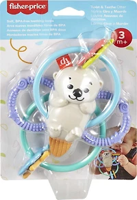 Fisher-Price Baby Rattle and BPA-Free Teething Toy for Newborns, Twist & Teethe Otter