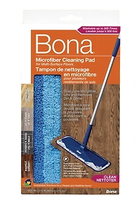 Tampon de nettoyage de rechange en microfibre Bona pour sols durs, compatible avec la vadrouille Bona Système de nettoyage durable