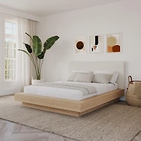 Marko Platform Bed with Upholstered Headboard