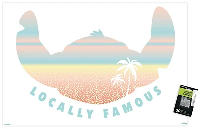 Disney Lilo and Stitch: Beach Vibes - Locally Famous Wall Poster