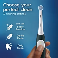 Brosse à dents électrique rechargeable Oral-B iO Série 2, vert forêt avec 1 brossette soins doux – Capteur automatique de pression pour protéger les gencives – 3 modes –