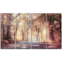 Tableau sur toile imprimée Design Art Paysage forêt magnifique Automne en or