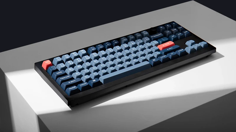 Keychron V3 Max Clavier mécanique sans fil RVB remplaçable à chaud interrupteur rouges cadre en ABS avec interrupteur disposition TKL noir carbone V3M-D1