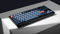 Keychron V3 Max Clavier mécanique sans fil RVB remplaçable à chaud interrupteur rouges cadre en ABS avec interrupteur disposition TKL noir carbone V3M-D1