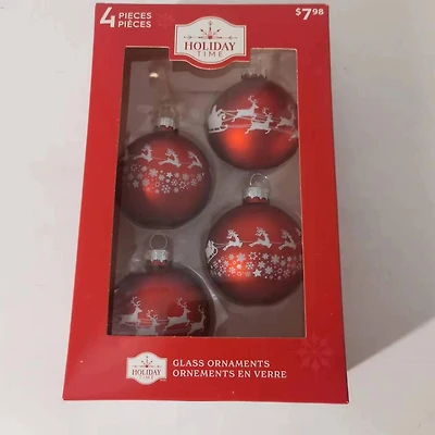 Holiday Time Ornement de traîneau en verre rouge 65 mm x 4 carats
