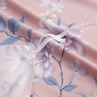 Marina Decoration Ultra Soft Silky Rich Printed Rayon from Bamboo All Season Duvet Cover Fitted Sheet Ensemble Bedding Set with Zipper and Corner Tie