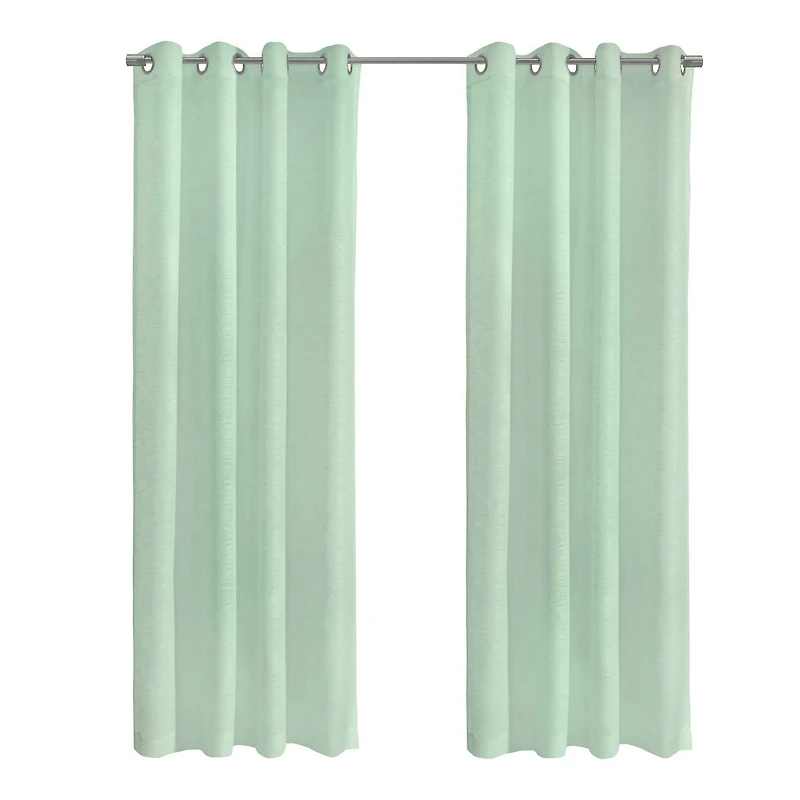 Loft Living Banan Transparent panneau de rideau à œillets 52 x 63 in Surf Spray