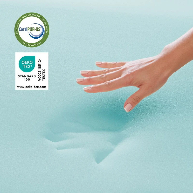 Dream Serenity® 1.5-Inch Memory Foam Mattress Topper, 5-Zone - D
