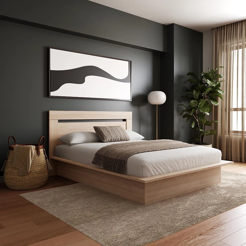 Nexera Malibu Platform Bed with Headboard