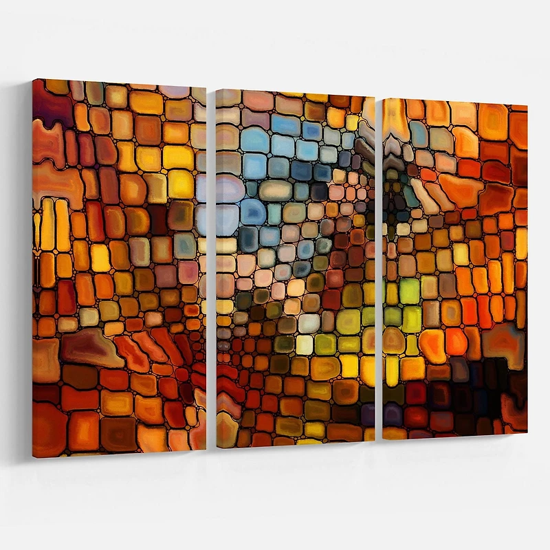 Design Art Dreaming of Stained Glass Canvas Print