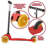 Rugged Racers Mini 3-Wheel Kids Scooter in Red Polka Dot