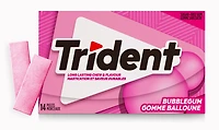 Trident, Multipaquet de Gomme balloune sans sucre- Paquet de 3 (42 Morceaux) 3 Paq (14 pcs ea), 42ct