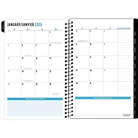 Petit agenda blanc à lignes florales Five Star Planificateur